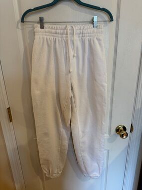 Garage Cozy white Drawstring Sweatpants